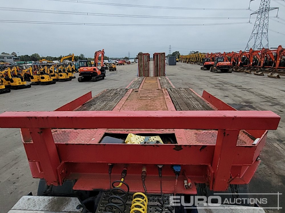 عربة منخفضة مسطحة نصف مقطورة Cheiftain Tri Axle Stepframe Low Loader Trailer, Neck Ramps, Out Riggers, Hydraulic Flip Toe Ramps: صورة 8