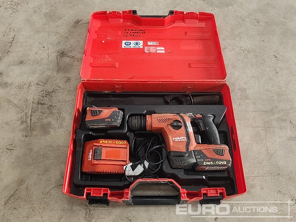 Hilti TE6-A22 22 Volt Cordless Hammer Drill, 2 Batterys, Charger - معدات البناء: صورة 2 Hilti TE6-A22 22 Volt Cordless Hammer Drill, 2 Batterys, Charger - معدات البناء: صورة 2
