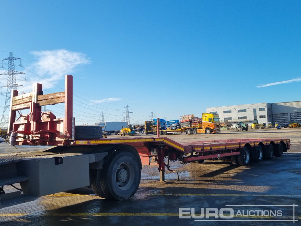 Nooteboom 4 Axle Extendable Low Loader Trailer, Twin Axle Rear Steer, Out Riggers - شاحنات مسطحة: صورة 1 Nooteboom 4 Axle Extendable Low Loader Trailer, Twin Axle Rear Steer, Out Riggers - شاحنات مسطحة: صورة 1