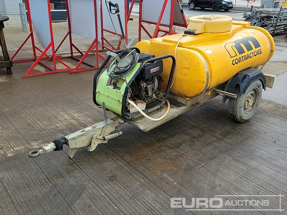 Trailer Engineering Single Axle Plastic Water Bowser, Yanmar Pressure Washer - ماكينة غسيل ضغط عالي: صورة 1 Trailer Engineering Single Axle Plastic Water Bowser, Yanmar Pressure Washer - ماكينة غسيل ضغط عالي: صورة 1