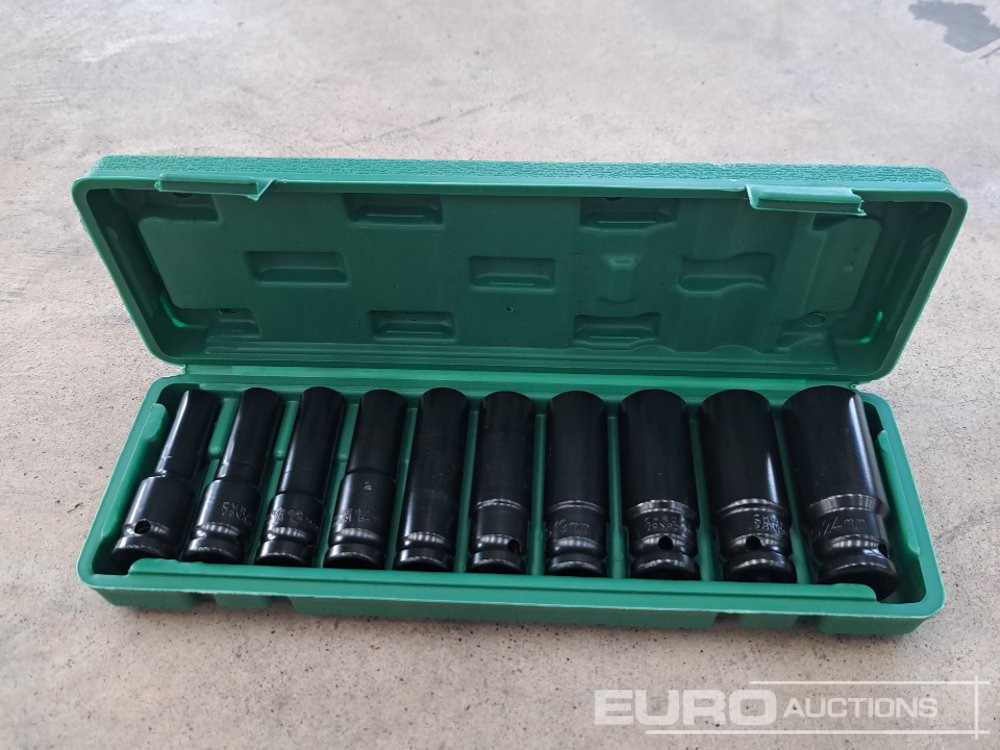 Unused 1/2" Deep Socket Set 10Pcs 10-24mm - معدات الورش: صورة 4 Unused 1/2" Deep Socket Set 10Pcs 10-24mm - معدات الورش: صورة 4