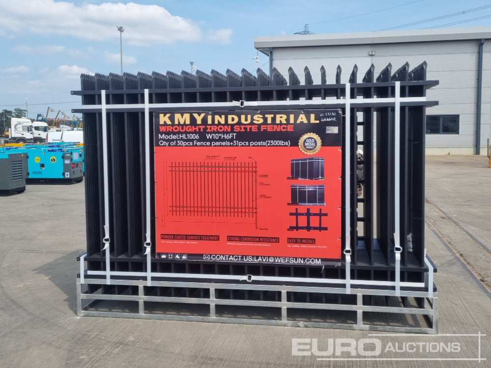 معدات البناء Unused 2025 KMY INDUSTRIAL Fencing,  (30 of), Fence Panels, (31 of), Posts (W10*H6"): صورة 8