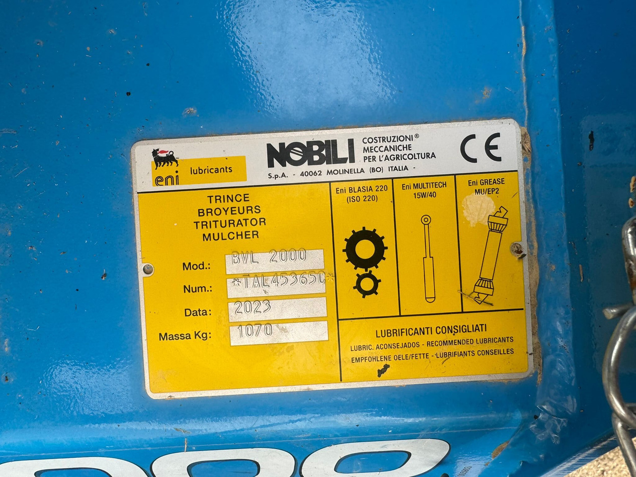 Nobili trincia laterale usata BVL 2000 - جزازة حافة: صورة 3 Nobili trincia laterale usata BVL 2000 - جزازة حافة: صورة 3