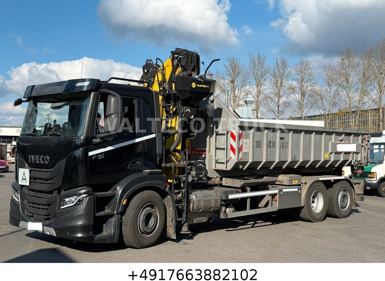 Iveco X Way 460/Abroll HYVA/KRAN TAYFUN/LENKACHSE - شاحنة ذات خطاف: صورة 1 Iveco X Way 460/Abroll HYVA/KRAN TAYFUN/LENKACHSE - شاحنة ذات خطاف: صورة 1