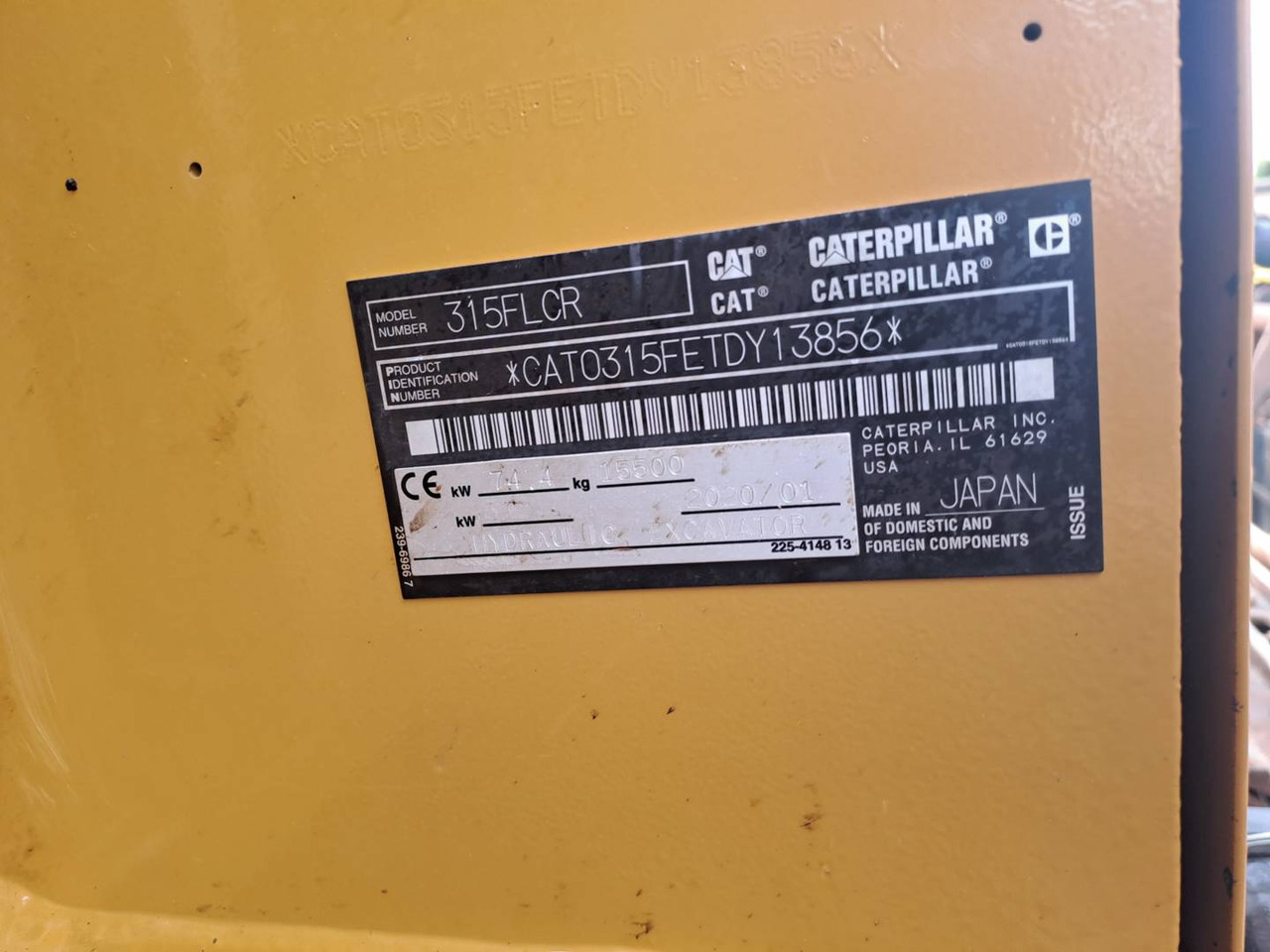 حفار زحاف CAT 315F: صورة 6