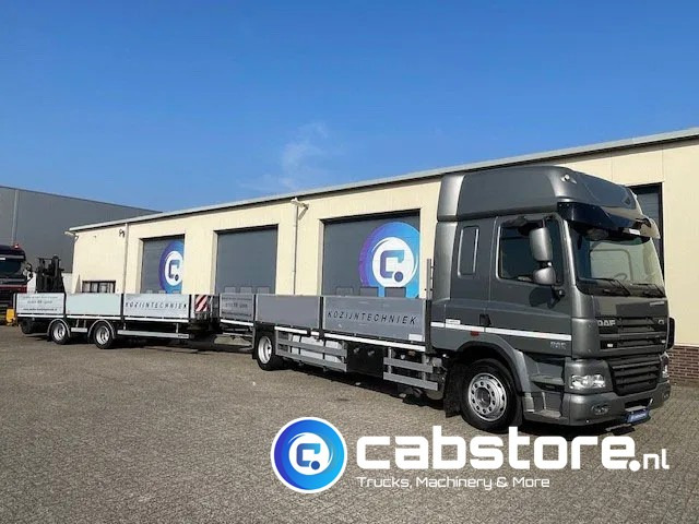 DAF CF 85 .360 4x2 Euro 5 - Open laadbak + WebTrailer open laadbak - Year 2012 - Good condition - شاحنات مسطحة: صورة 1 DAF CF 85 .360 4x2 Euro 5 - Open laadbak + WebTrailer open laadbak - Year 2012 - Good condition - شاحنات مسطحة: صورة 1