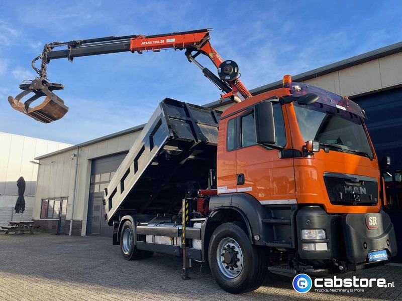 MAN TGS 18.320 4X4H BL EEV Euro 5 - ATLAS 126.3E Laadkraan - 2-zijdige kipper - Bouwjaar 2013 - Km 205.974 !! - Good condition - NL Truck - شاحنة كرين: صورة 1 MAN TGS 18.320 4X4H BL EEV Euro 5 - ATLAS 126.3E Laadkraan - 2-zijdige kipper - Bouwjaar 2013 - Km 205.974 !! - Good condition - NL Truck - شاحنة كرين: صورة 1