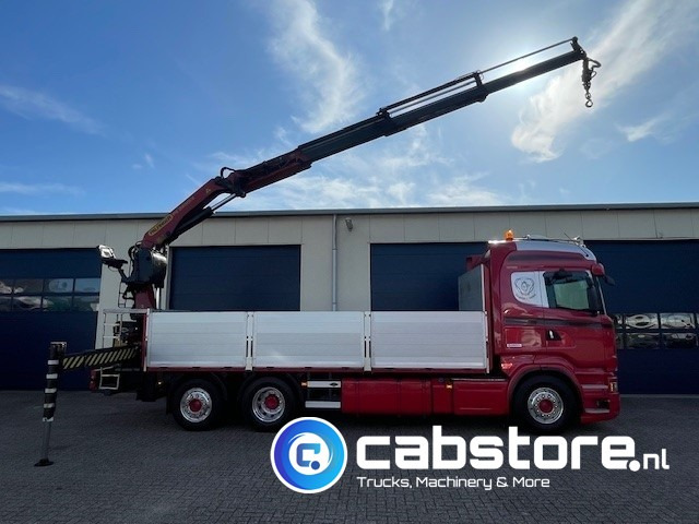 Scania R520 LB6X2*4HNB Euro 6 - Bouwjaar 2013 - Highline - Opticruise - Open box + Palfinger PK 24001-K B Autolaadkraan - Good condition ! - شاحنات مسطحة, شاحنة كرين: صورة 3 Scania R520 LB6X2*4HNB Euro 6 - Bouwjaar 2013 - Highline - Opticruise - Open box + Palfinger PK 24001-K B Autolaadkraan - Good condition ! - شاحنات مسطحة, شاحنة كرين: صورة 3