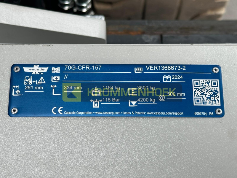 CASCADE 70G-CFR-157 Roterende vorkenklem - رافعة شوكية: صورة 3 CASCADE 70G-CFR-157 Roterende vorkenklem - رافعة شوكية: صورة 3