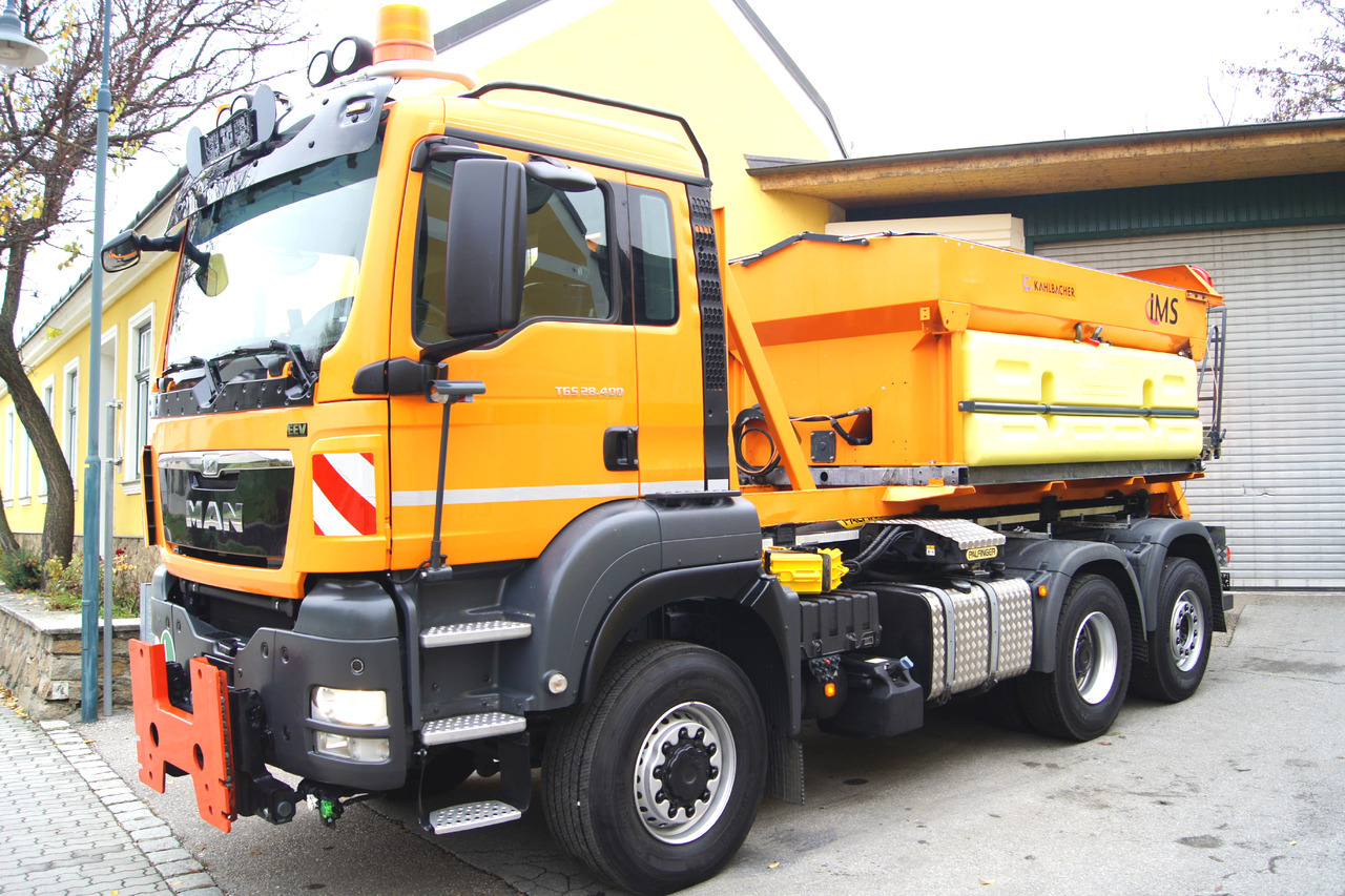MAN TGS 28.400 BL 6x4-4/TÜV/PALIFT/Winterdienst/Salzstreuer/Streuer/Schneepflug - شاحنة ذات خطاف: صورة 3 MAN TGS 28.400 BL 6x4-4/TÜV/PALIFT/Winterdienst/Salzstreuer/Streuer/Schneepflug - شاحنة ذات خطاف: صورة 3