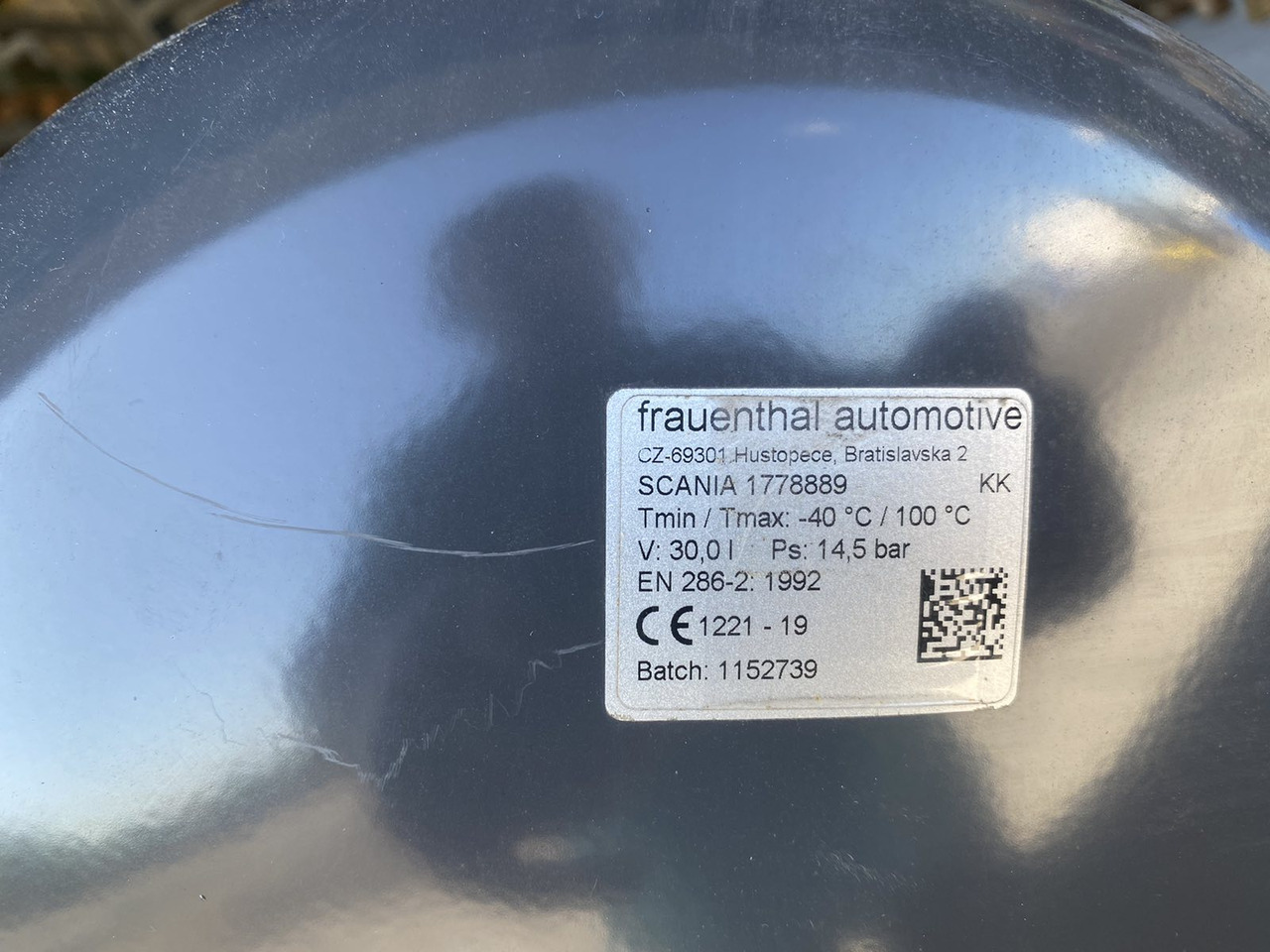 SCANIA COMPRESSED AIR TANK 1778889 - أجزاء الفرامل - شاحنة: صورة 2 SCANIA COMPRESSED AIR TANK 1778889 - أجزاء الفرامل - شاحنة: صورة 2