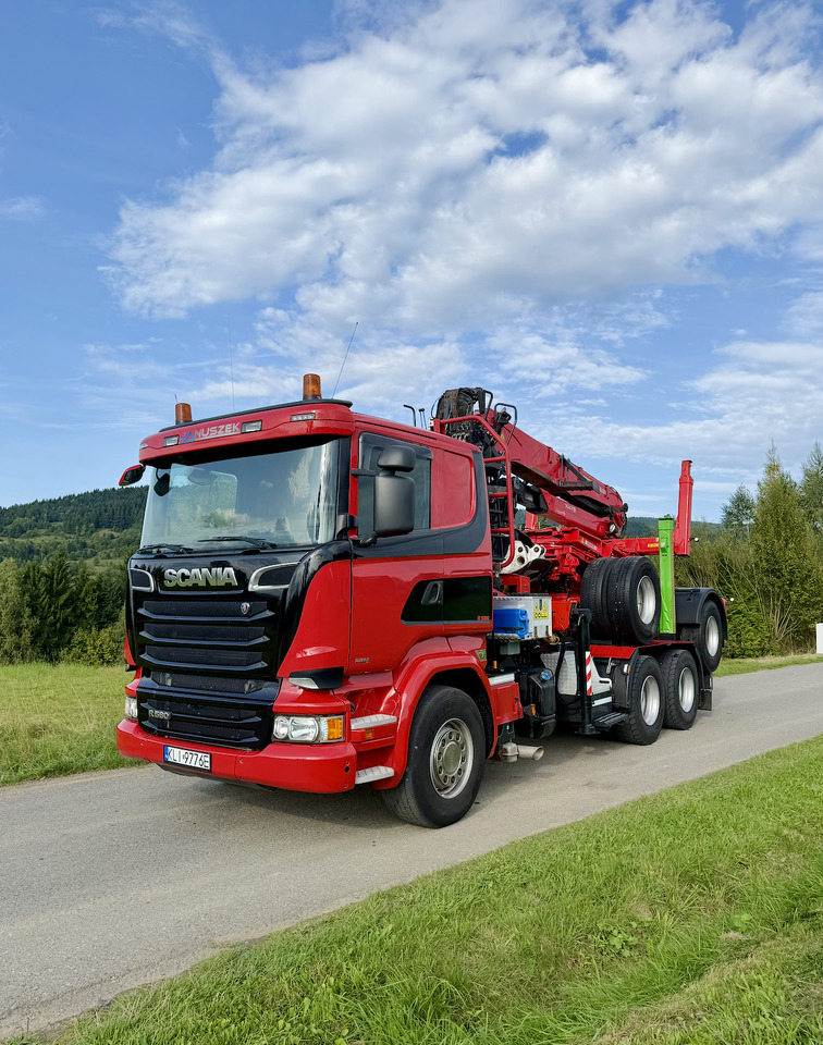 SCANIA R580 - شاحنة قطع الأشجار, شاحنة كرين: صورة 1 SCANIA R580 - شاحنة قطع الأشجار, شاحنة كرين: صورة 1
