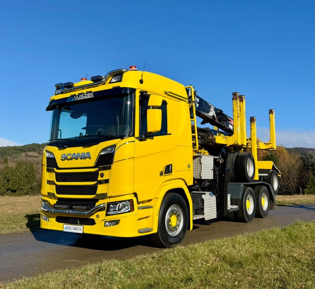 SCANIA R650 - شاحنة قطع الأشجار, شاحنة كرين: صورة 1 SCANIA R650 - شاحنة قطع الأشجار, شاحنة كرين: صورة 1