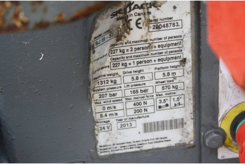 رافعة هيدروليكية مقصية Skyjack SJ 3219: صورة 6