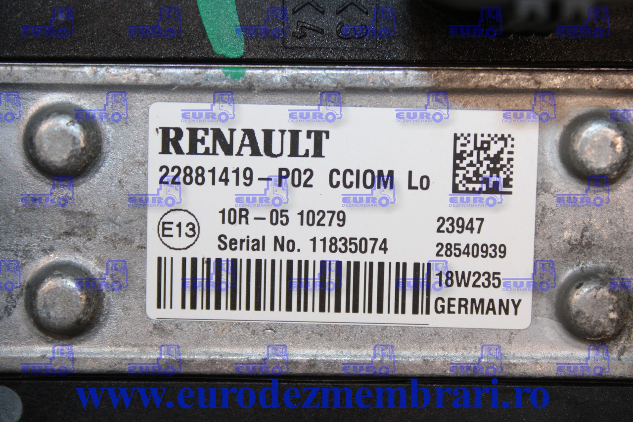 CALCULATOR CCIOM RENAULT T 22881419 - وحدة تحكم الكتروني - شاحنة: صورة 2 CALCULATOR CCIOM RENAULT T 22881419 - وحدة تحكم الكتروني - شاحنة: صورة 2