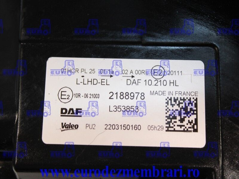 DAF XF XG 2188978 - مصابيح أضواء السيارة الأمامية - شاحنة: صورة 3 DAF XF XG 2188978 - مصابيح أضواء السيارة الأمامية - شاحنة: صورة 3