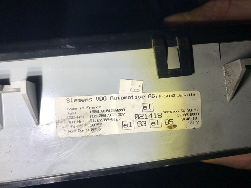 MAN TGA - لوحة القيادة: صورة 3 MAN TGA - لوحة القيادة: صورة 3