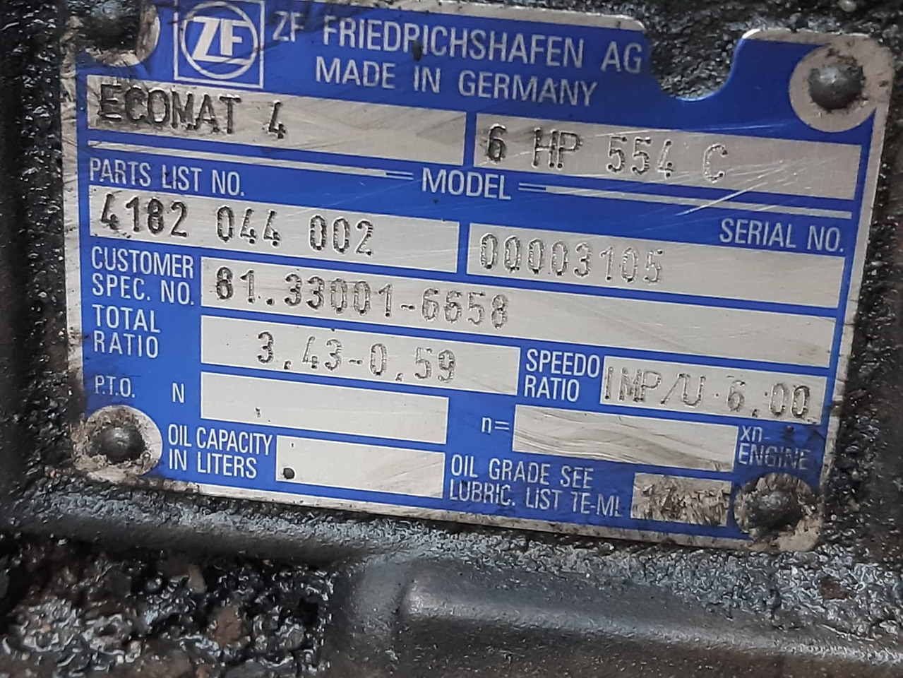 ZF 6 HP 554 C - صندوق التروس - حافلة المدينة: صورة 1 ZF 6 HP 554 C - صندوق التروس - حافلة المدينة: صورة 1