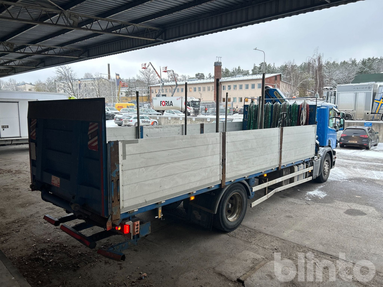 Brädgårdsbil / SCANIA P250 / Nybesiktigad kran - شاحنات مسطحة, شاحنة كرين: صورة 5 Brädgårdsbil / SCANIA P250 / Nybesiktigad kran - شاحنات مسطحة, شاحنة كرين: صورة 5