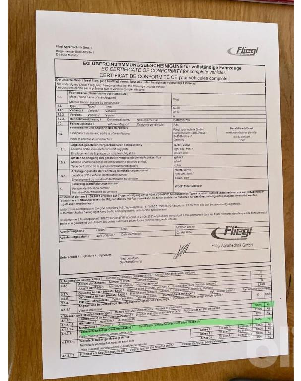 المقطورة الزراعية Fliegl CARGOS (2024): صورة 26