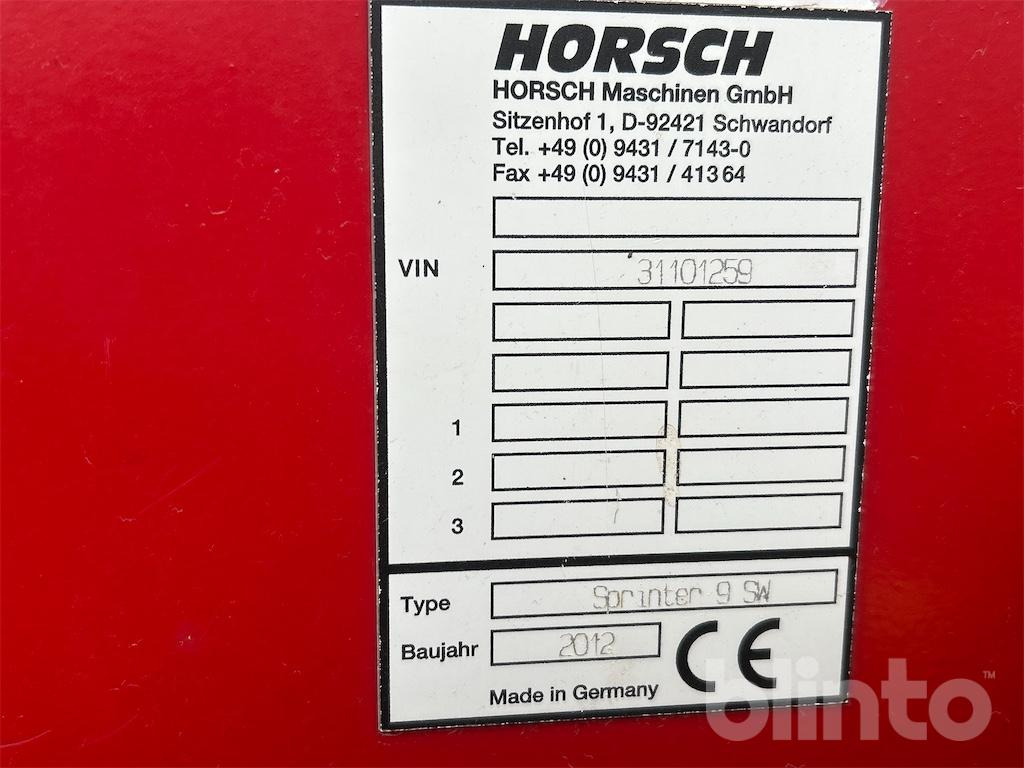 Horsch Sprinter 9 SW (2012) - آلة البذار متعددة الوظائف: صورة 5 Horsch Sprinter 9 SW (2012) - آلة البذار متعددة الوظائف: صورة 5