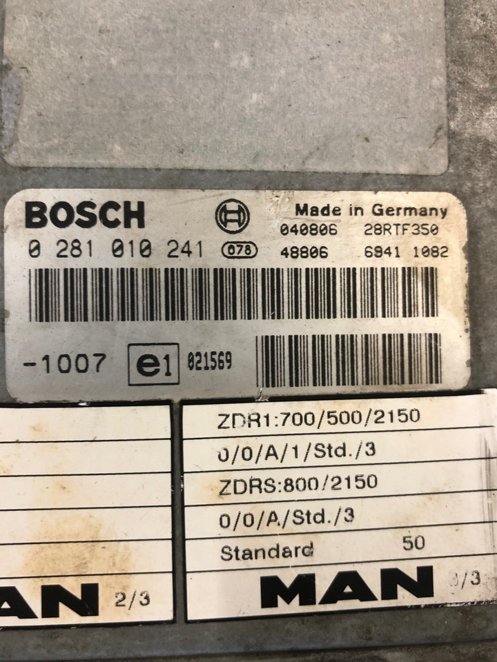 CENTRALINA EDC - RIF. BOSCH 0281010241 - RIF. MAN 51116157267 - وحدة تحكم الكتروني: صورة 2 CENTRALINA EDC - RIF. BOSCH 0281010241 - RIF. MAN 51116157267 - وحدة تحكم الكتروني: صورة 2