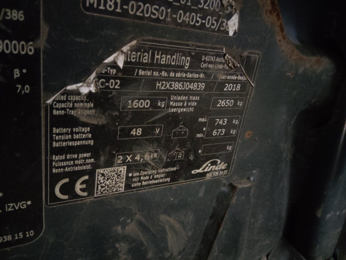 Linde E16C-02 - رافعة شوكية كهربائية: صورة 5 Linde E16C-02 - رافعة شوكية كهربائية: صورة 5