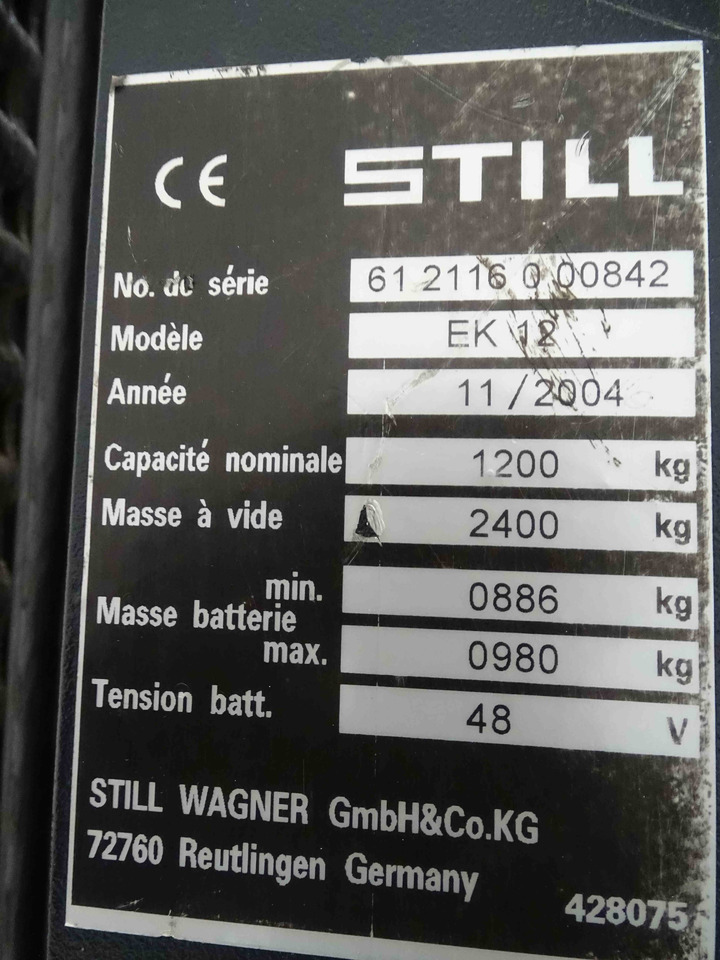 Still EK12 - آلة إعداد الطلب: صورة 5 Still EK12 - آلة إعداد الطلب: صورة 5