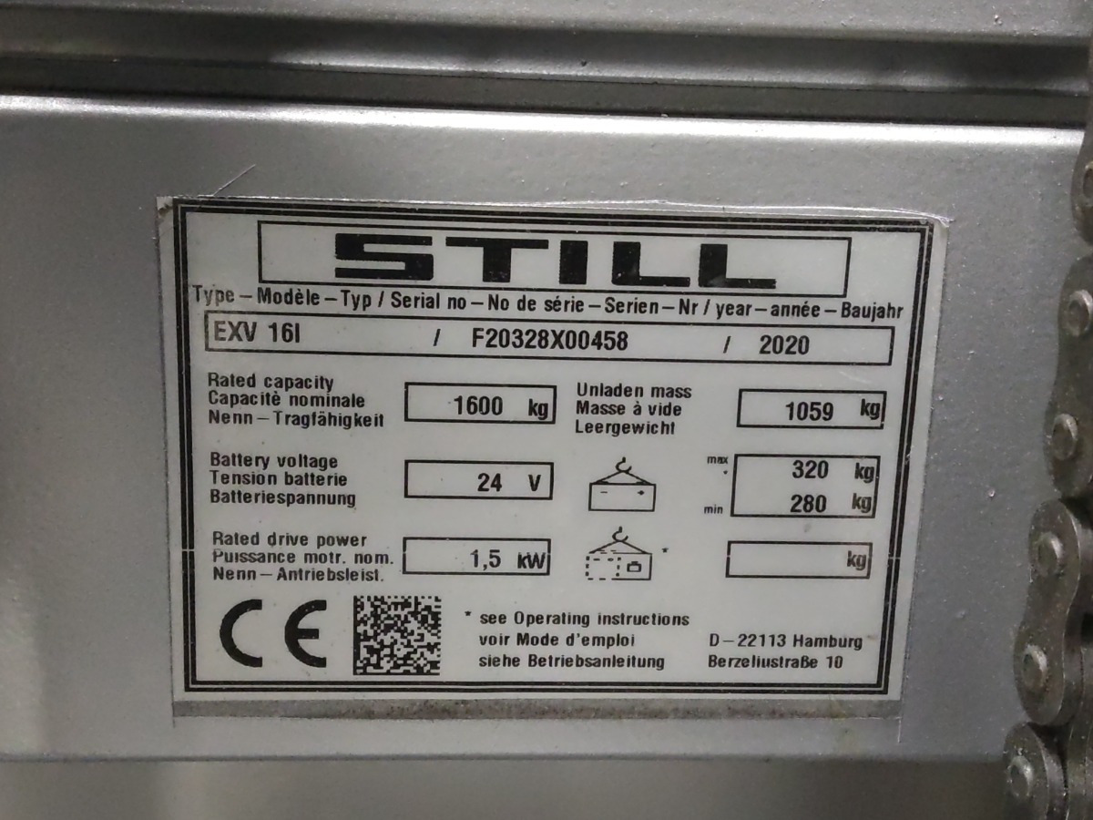 Still EXV16I/BATT.NEU - آلة التكديس: صورة 5 Still EXV16I/BATT.NEU - آلة التكديس: صورة 5