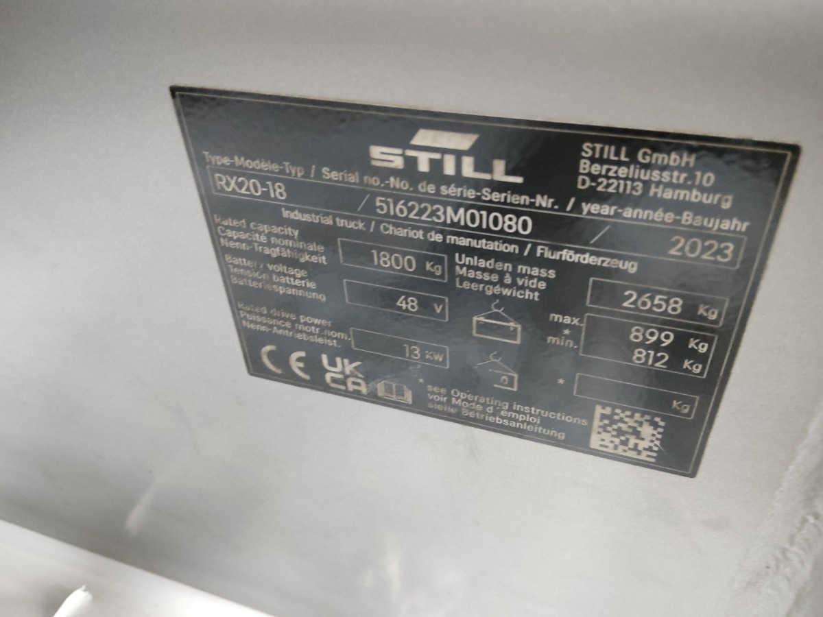 Still RX20-18 - رافعة شوكية كهربائية: صورة 5 Still RX20-18 - رافعة شوكية كهربائية: صورة 5