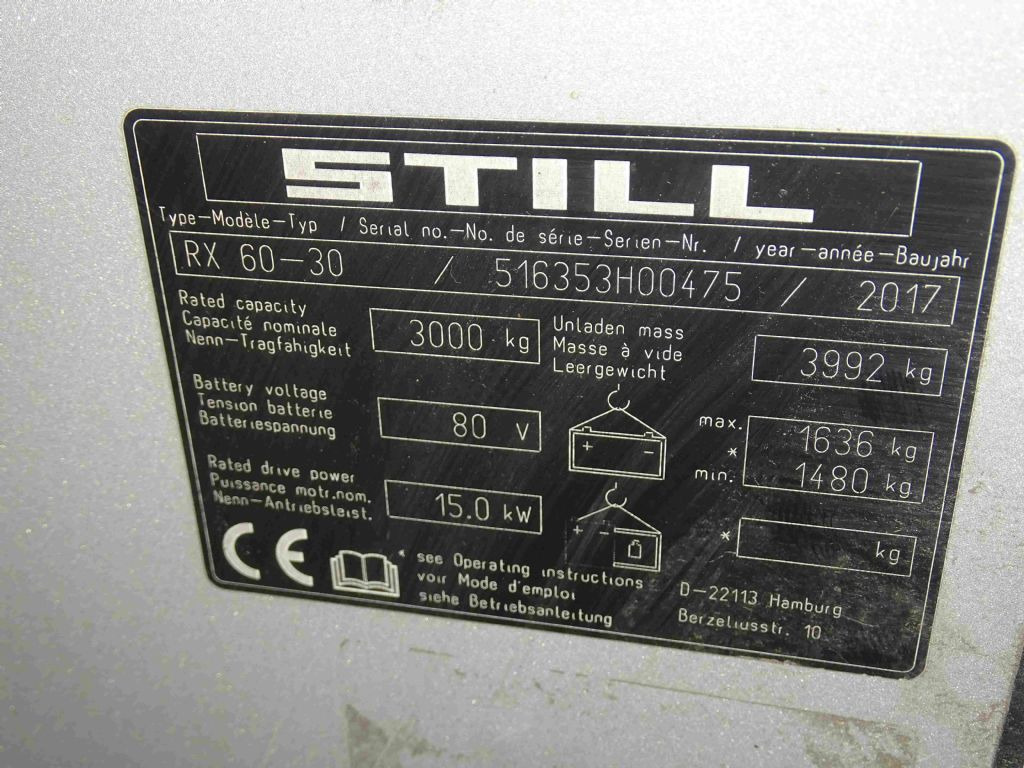 Still RX60-30 - رافعة شوكية كهربائية: صورة 5 Still RX60-30 - رافعة شوكية كهربائية: صورة 5