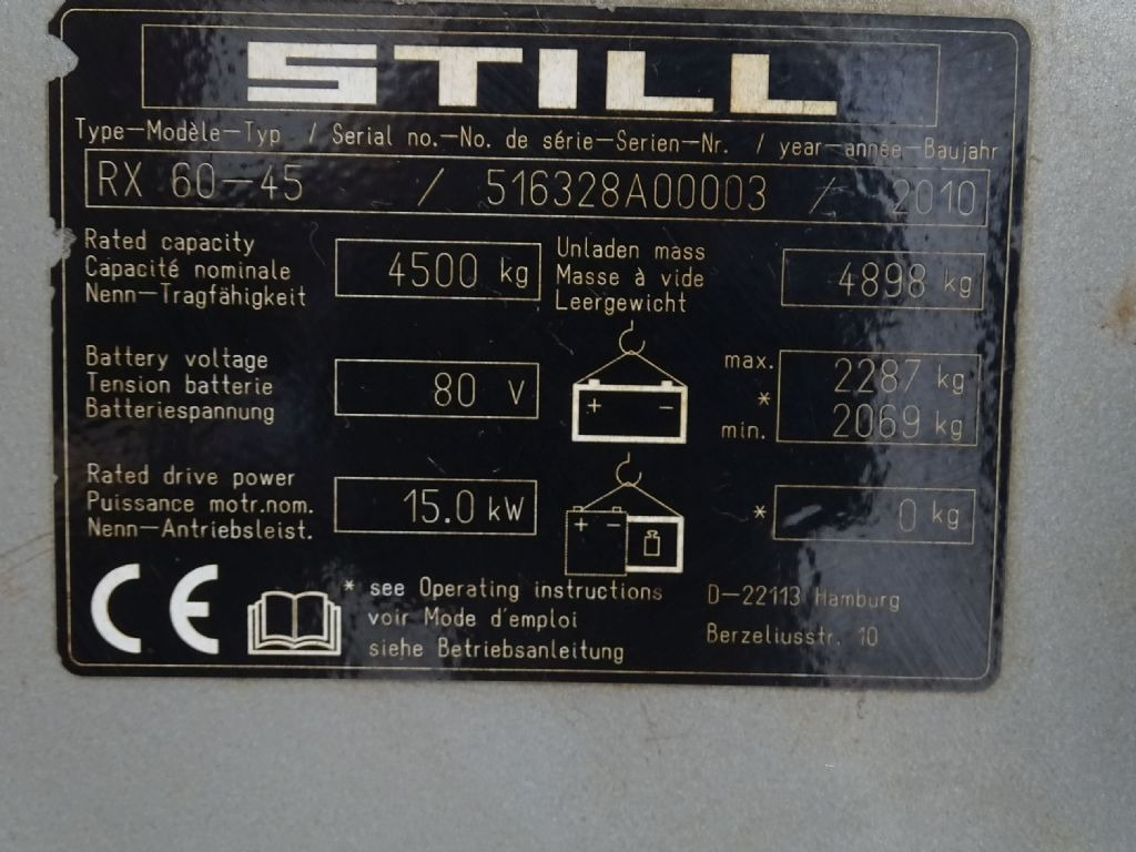 Still RX60-45 - رافعة شوكية كهربائية: صورة 5 Still RX60-45 - رافعة شوكية كهربائية: صورة 5