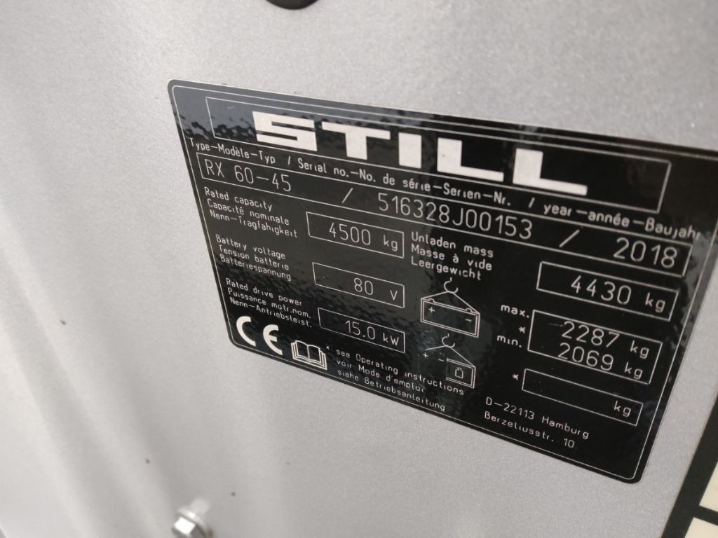 Still RX60-45 - رافعة شوكية كهربائية: صورة 5 Still RX60-45 - رافعة شوكية كهربائية: صورة 5