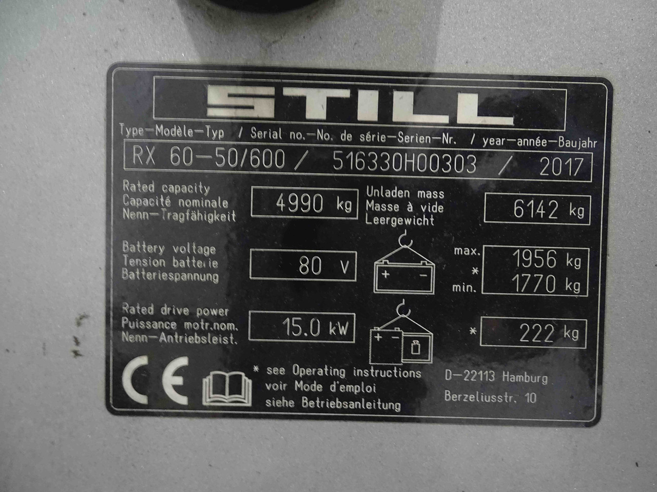 Still RX60-50/600 - رافعة شوكية كهربائية: صورة 5 Still RX60-50/600 - رافعة شوكية كهربائية: صورة 5