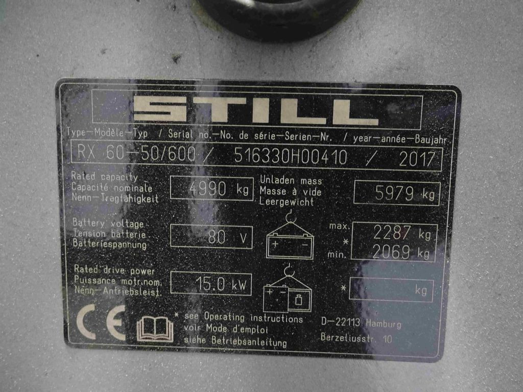 Still RX60-50/600 - رافعة شوكية كهربائية: صورة 5 Still RX60-50/600 - رافعة شوكية كهربائية: صورة 5