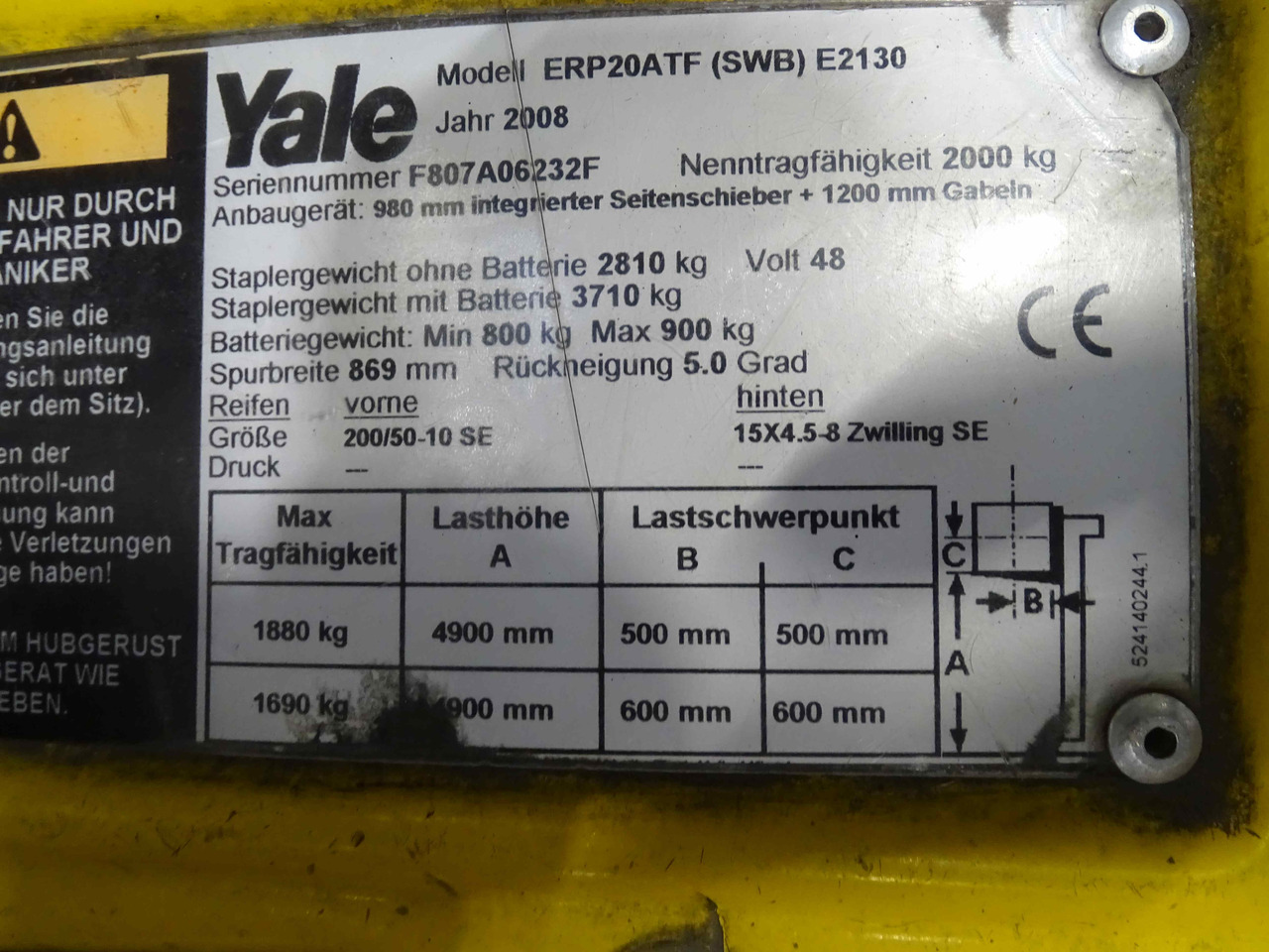 Yale ERP20ATF - رافعة شوكية كهربائية: صورة 5 Yale ERP20ATF - رافعة شوكية كهربائية: صورة 5