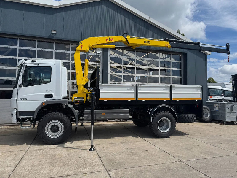 Mercedes-Benz Atego Atego 1725 4x4 Flatbed with Hyva HB120 Crane - شاحنة كرين: صورة 1 Mercedes-Benz Atego Atego 1725 4x4 Flatbed with Hyva HB120 Crane - شاحنة كرين: صورة 1