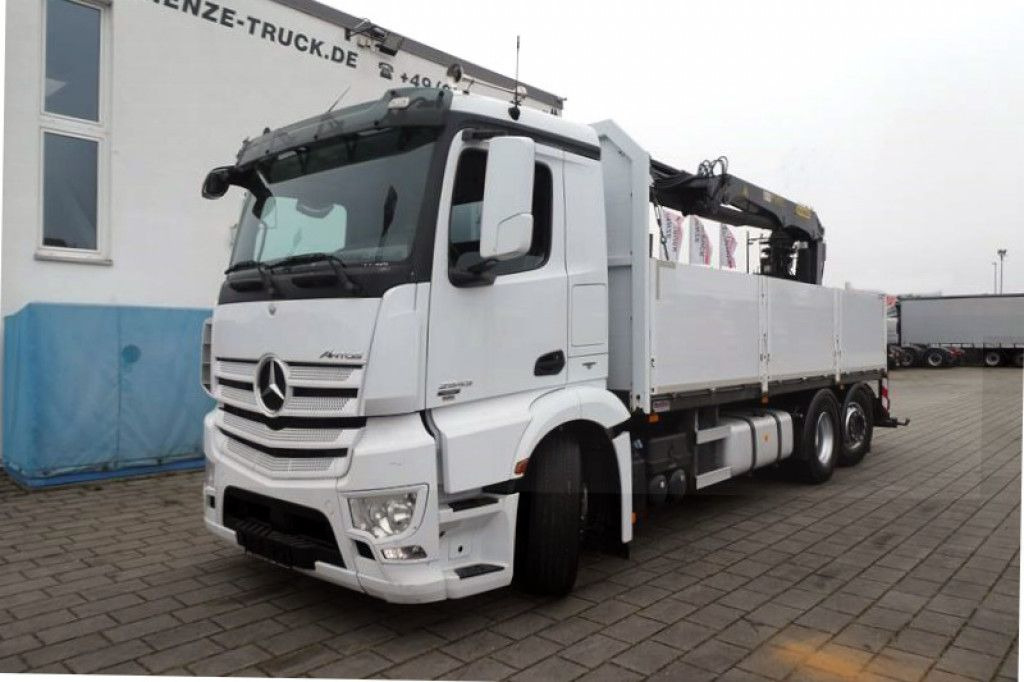 Mercedes-Benz Antos 2543 L/6x2 Pritsche Heckkran - شاحنات مسطحة, شاحنة كرين: صورة 2 Mercedes-Benz Antos 2543 L/6x2 Pritsche Heckkran - شاحنات مسطحة, شاحنة كرين: صورة 2