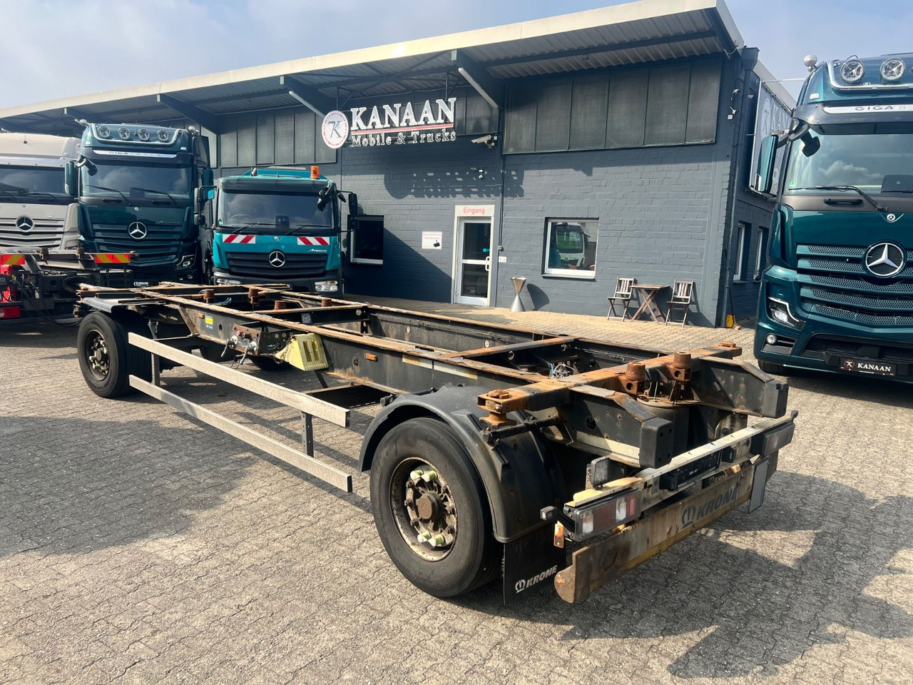 مقطورة نقل الحاويات Krone AZ Lafette BDF-DB07L   445/45/19,5  TÜV Jan/26: صورة 1